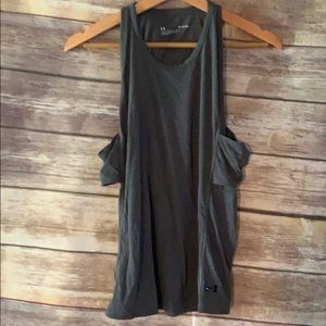 UNDER ARMOUR GREY TANK WITH OPEN SIDES